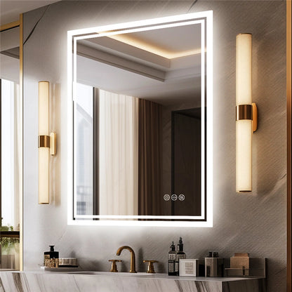 Bright Touch LED Mirror with Warm & Cool Lights