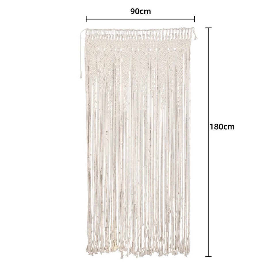 Large Macrame Door Curtain: Elegant Window Wall Hanging Tapestry for Wedding Backdrop decor