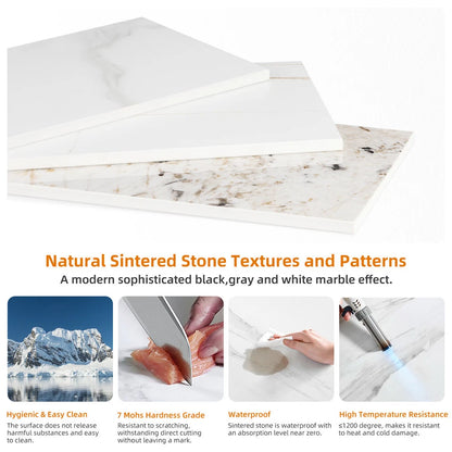 Modern Living Room Table with White Marble and Storage Space