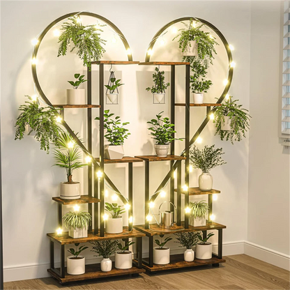 Half Heart Shape 6-Tier Indoor Outdoor Plant Stand