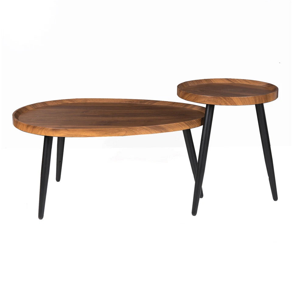 Industrial Nesting Wooden Side Tables