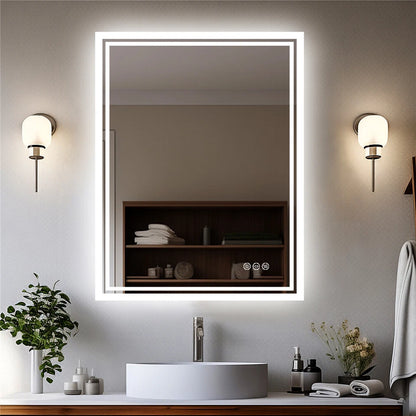 Stylish Frameless LED Mirror with Smart Controls
