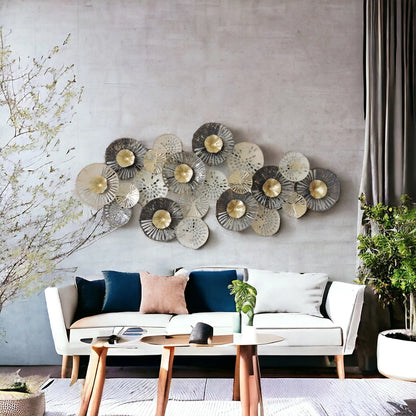 Black and Gold Eye-Catching 165cm Metal Wall Accent for Stylish Room Makeovers