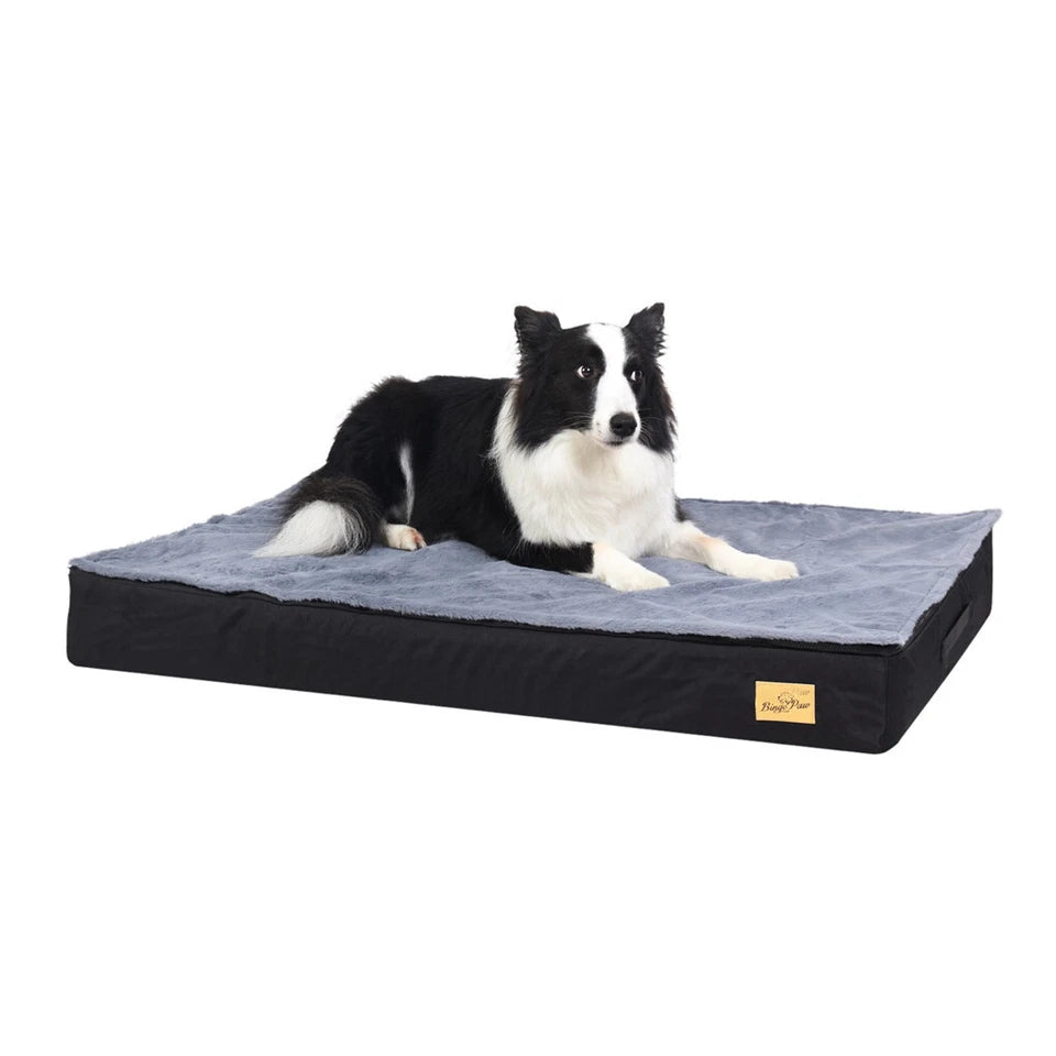 Large Orthopedic Memory Foam Dog Bed with Dual Layers(L)