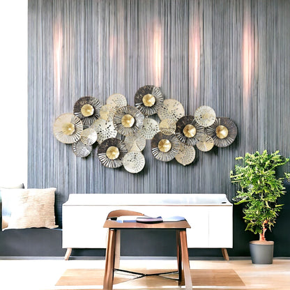Black and Gold Eye-Catching 165cm Metal Wall Accent for Stylish Room Makeovers