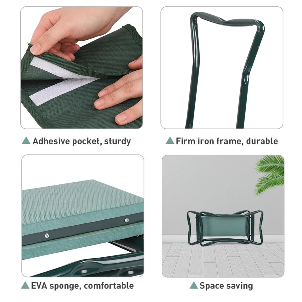 Heavy Duty Upgraded Garden Kneeler and Seat with Thicken Widen Soft Kneeling Pad