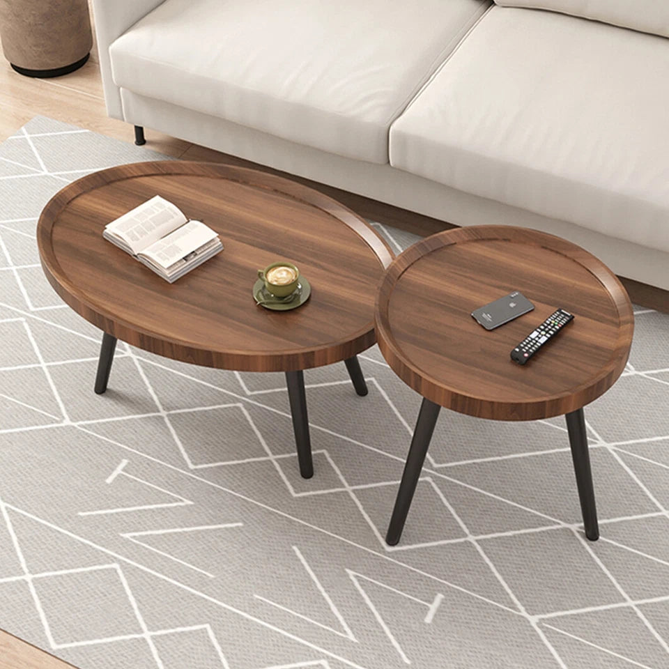 Industrial Nesting Wooden Side Tables