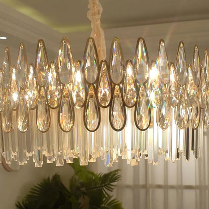 40cm Round Crystal Chandelier with Warm Glow