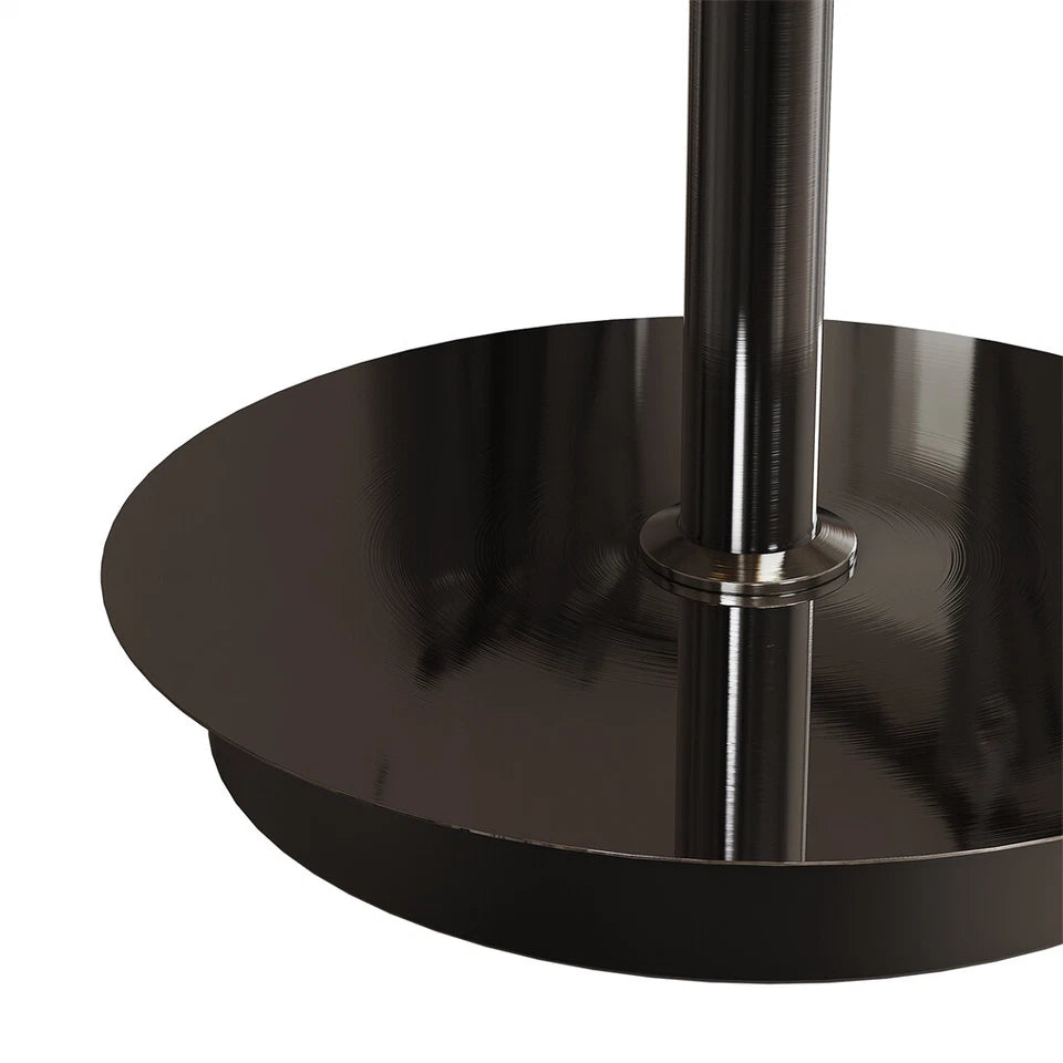 Industrial Bedside Table Lamp with Amber Glass