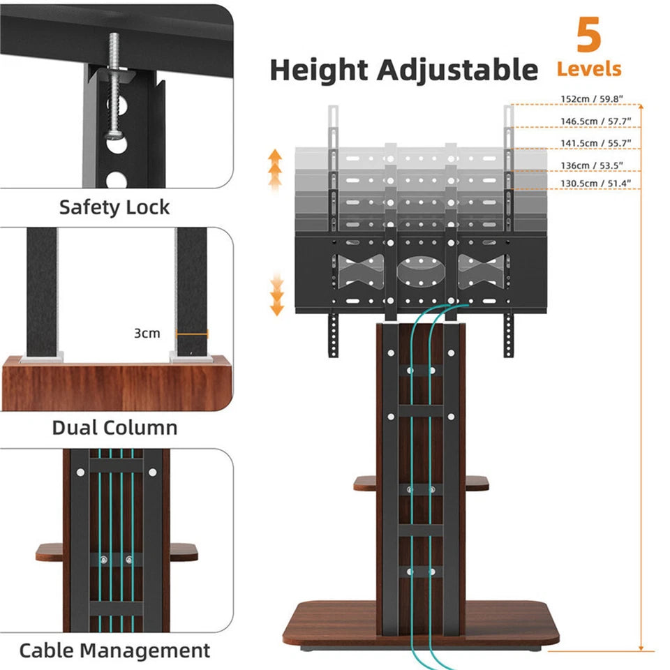 32-65-universal-swivel-televisions-tv-mount-floor-tv-stand-with-wood-shelves