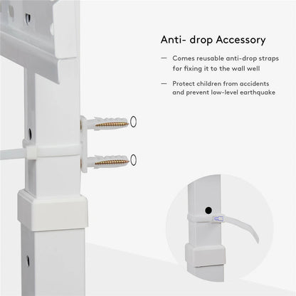 White Adjustable Freestanding TV Stand for 32–100 Inch Screens with Cable Management