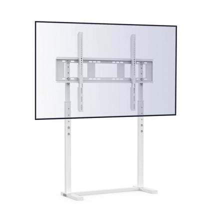 White Adjustable Freestanding TV Stand for 32–100 Inch Screens with Cable Management