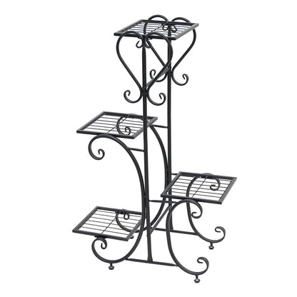 4-Pot Flower Rack for Home & Garden Decor