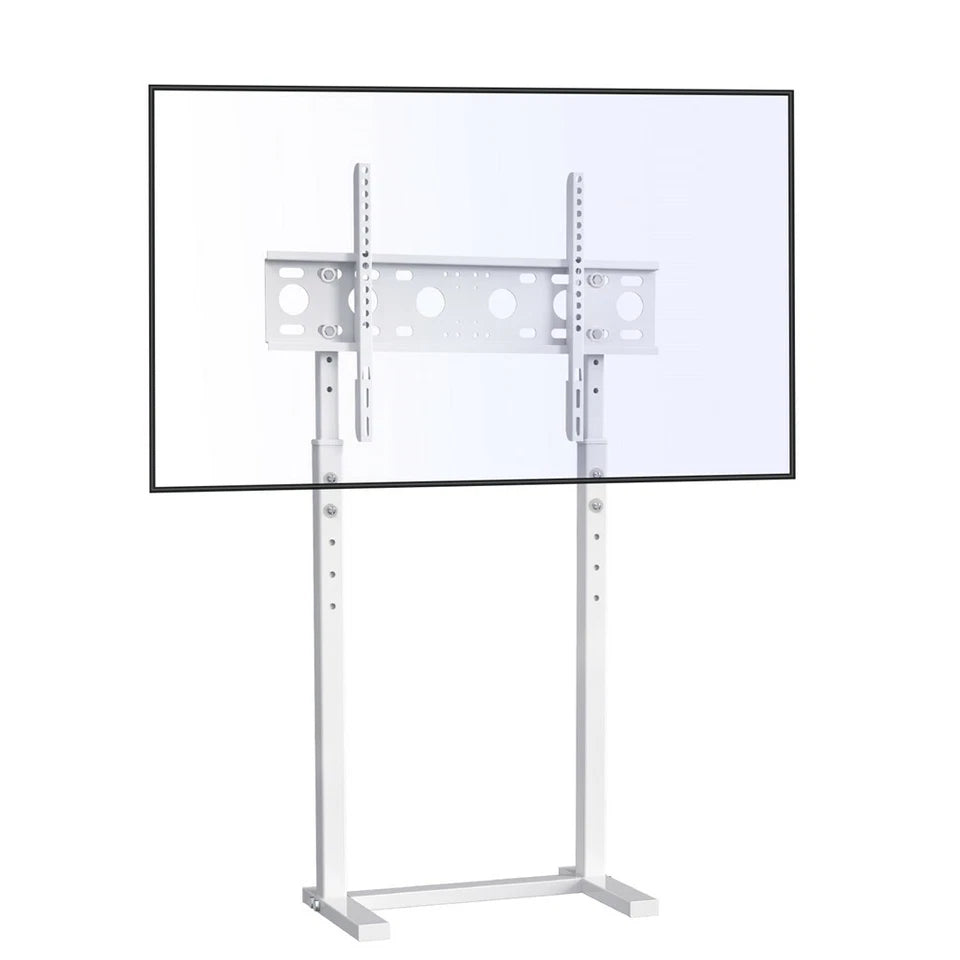 White Adjustable Free Standing TV Stand with Cable Management for 32-65 Inch TVs