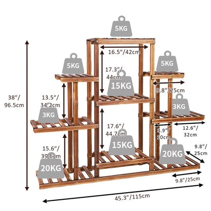 9-tier-flower-rack-wood-plant-stand-shelves-13-pots-bonsai-display-shelf-holder
