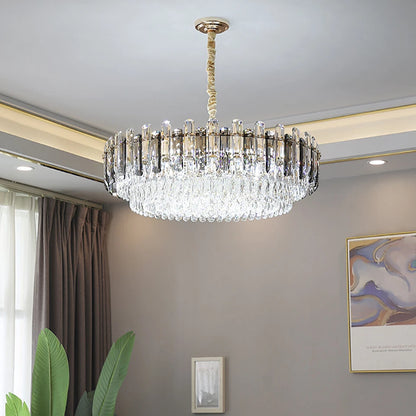 Luxury Gold 60cm Crystal Chandelier with 7 Lights