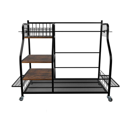 Spacious Mobile Golf Bag Rack For Easy Storage Use