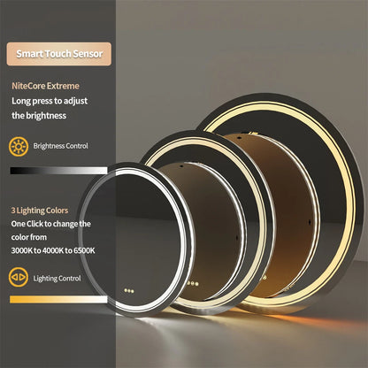 Modern Touchscreen LED Mirror with Memory Feature