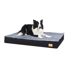P&P Deep Gray Orthopedic Dog Bed With Foam Cushion And Washable Waterproof Cover