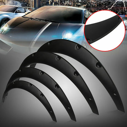 4x-universal-flexible-car-fender-flares-extra-wide-body-wheel-arches-gloss-black