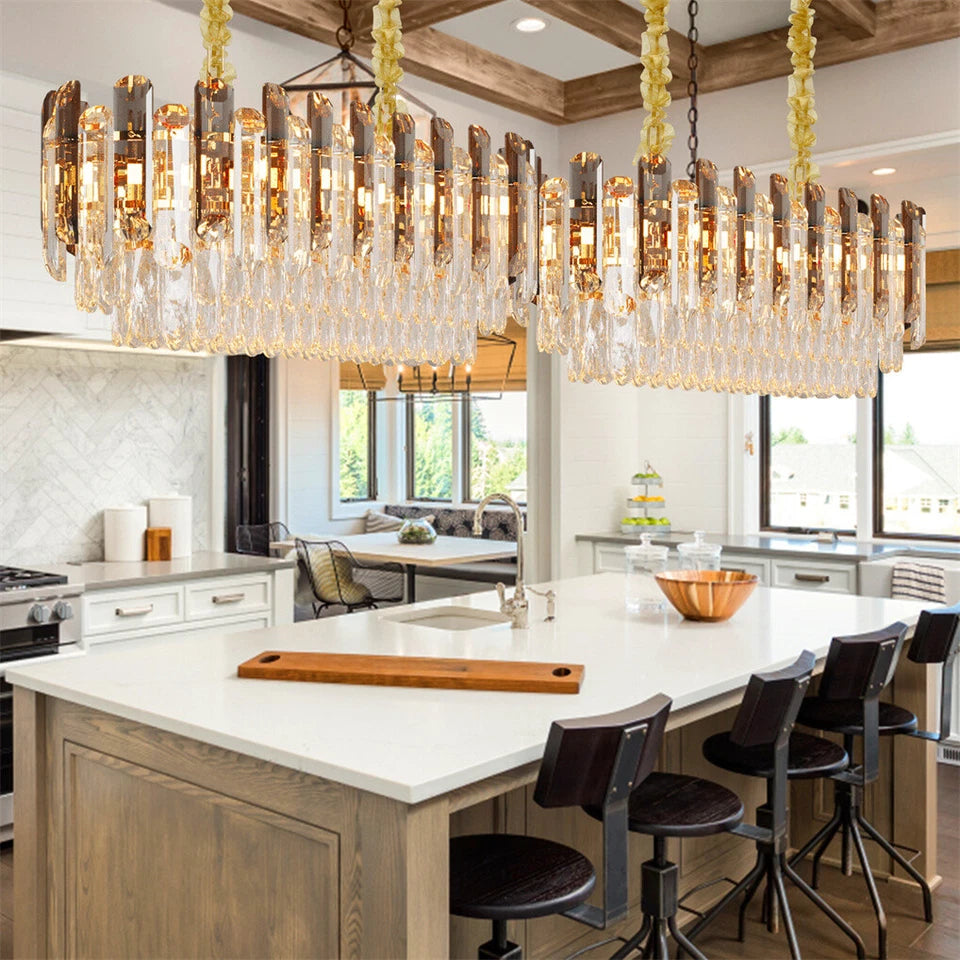 60cm Crystal Chandelier with 3-Color Adjustable Light