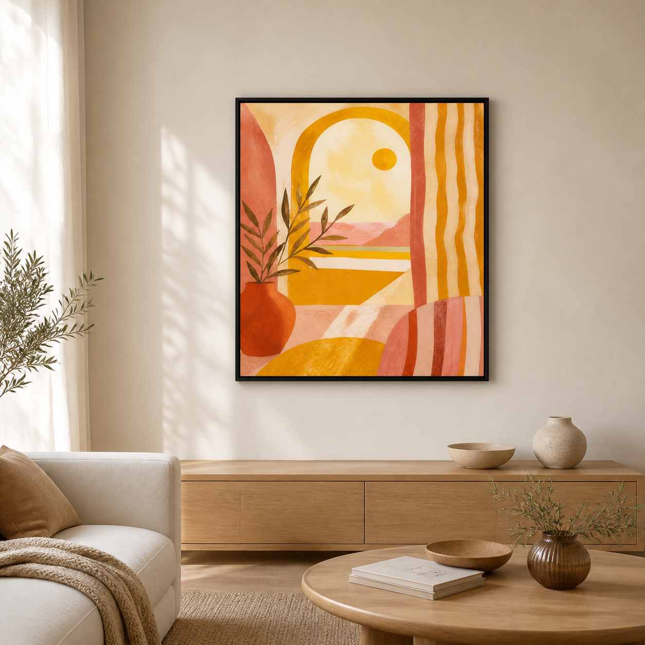 Saffron Window black floating frame lifestyle view