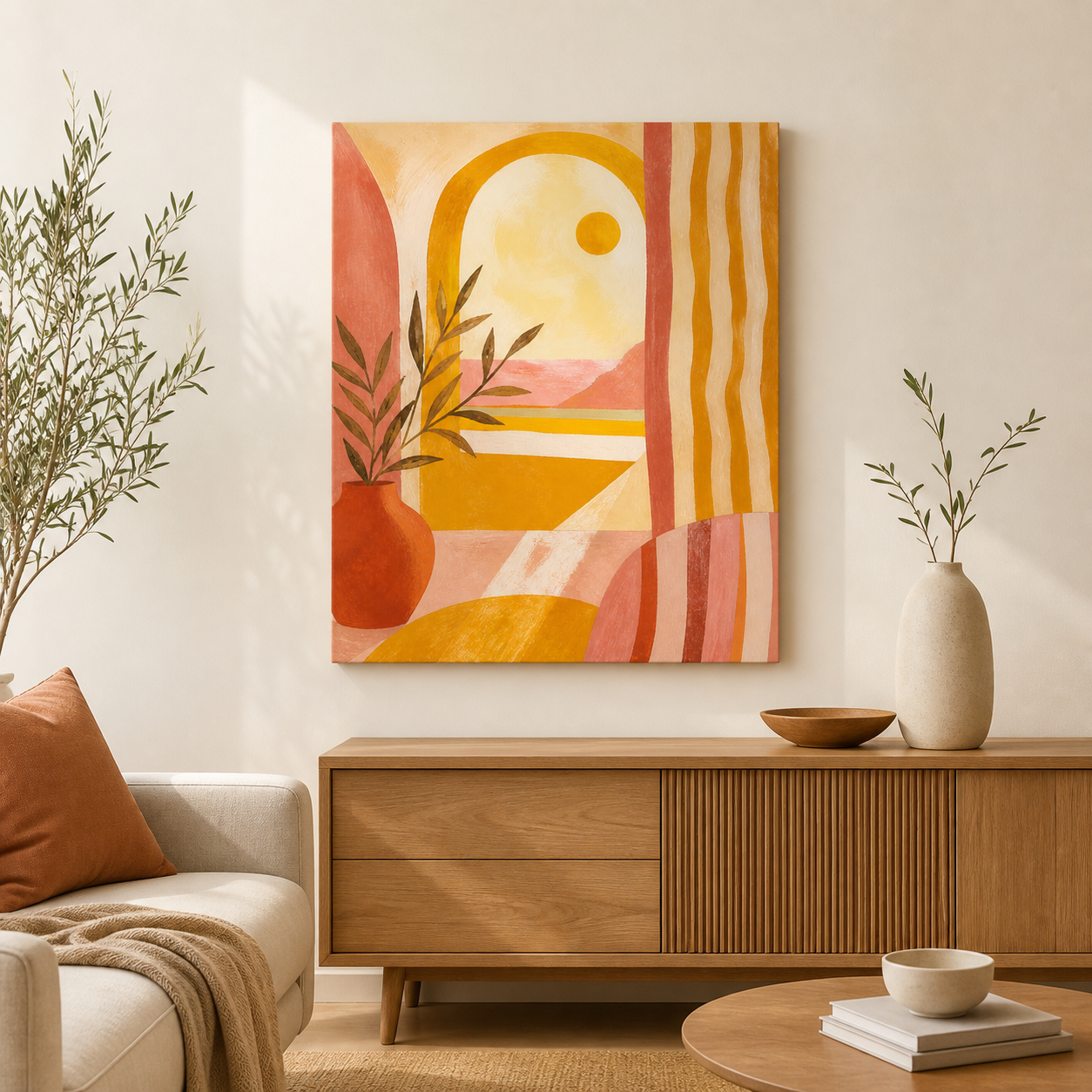 Saffron Window stretched canvas lifestyle view