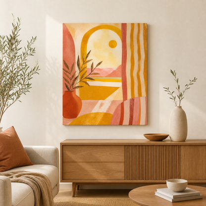 Saffron Window stretched canvas lifestyle view