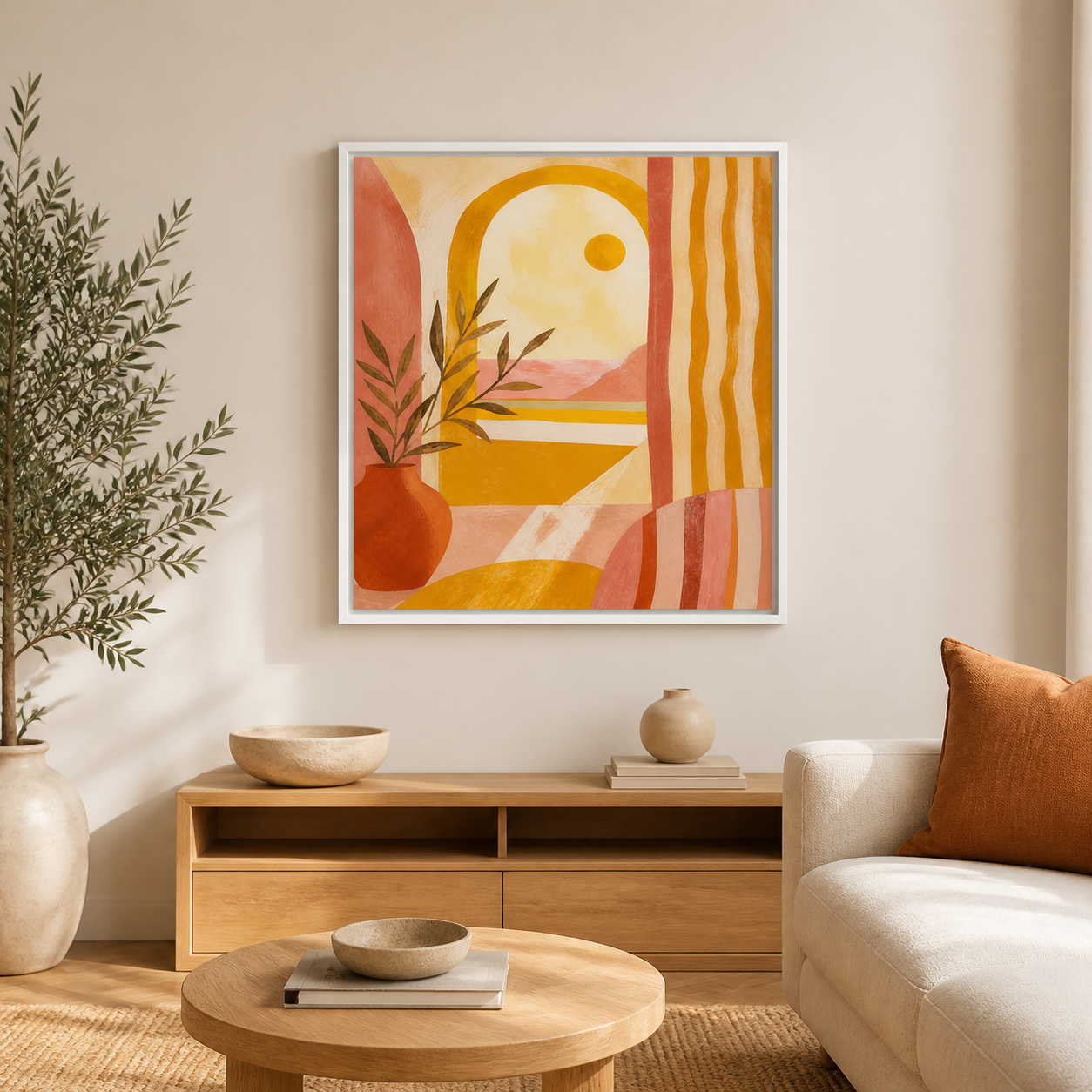Saffron Window white floating frame lifestyle view