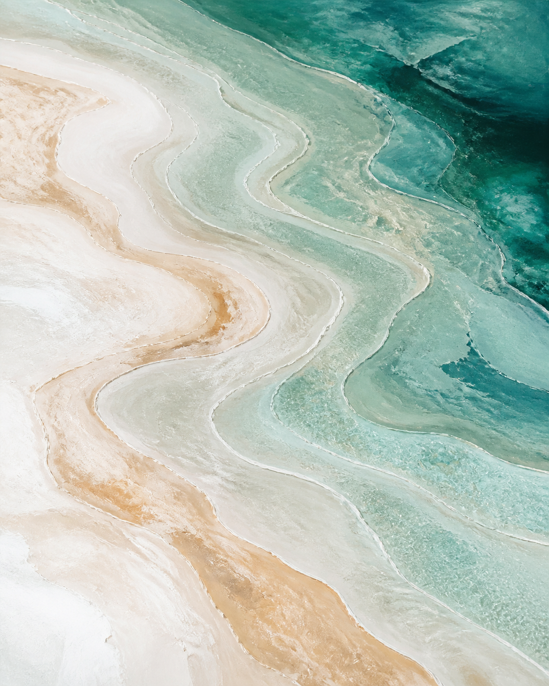 Saltwater Terraces coastal artwork detail