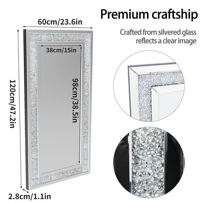 Modern Jeweled Full Length Mirror