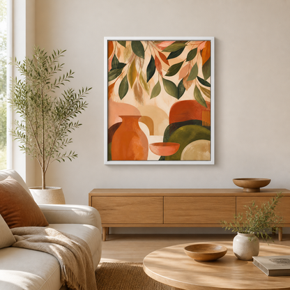 Terracotta Canopy white floating frame lifestyle view