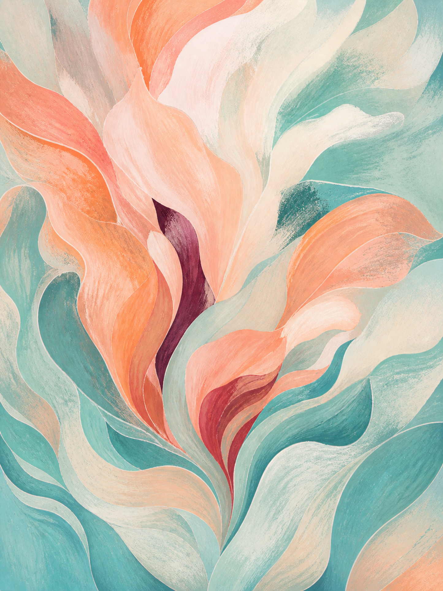 Tidal Bloom artwork formatted for 60 by 80 centimetre canvas