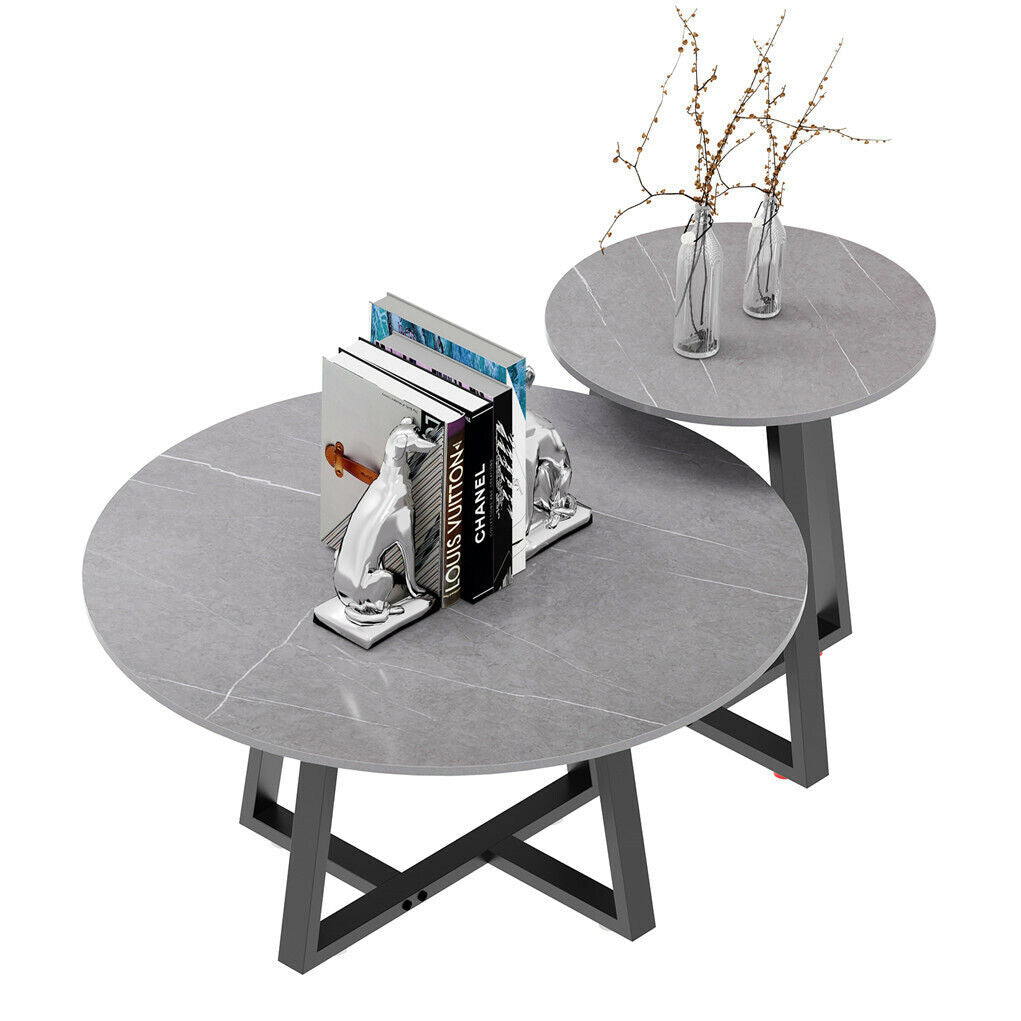 Buy Grey Marble Nesting Tables Set of 2 – Fine Store AU