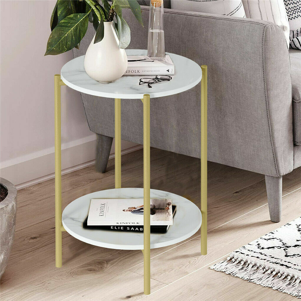 Gold and Marble Side Table Australia