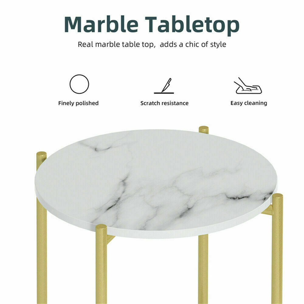 Stylish Marble Side Table for Couch