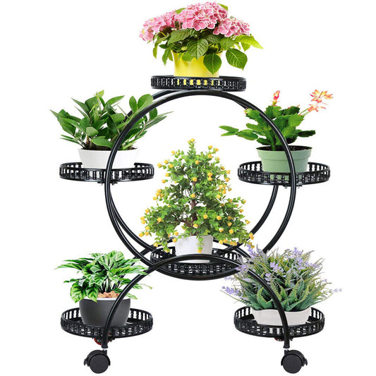 Buy Fine Store Black Flower Holder Plant Stand – 4 Layer