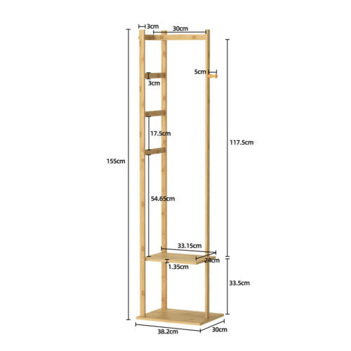 Freestanding Wooden Coat Stand