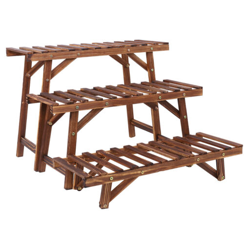 Buy 3pcs Step Ladder Shelf Wood Plant Stand – Shop Australia